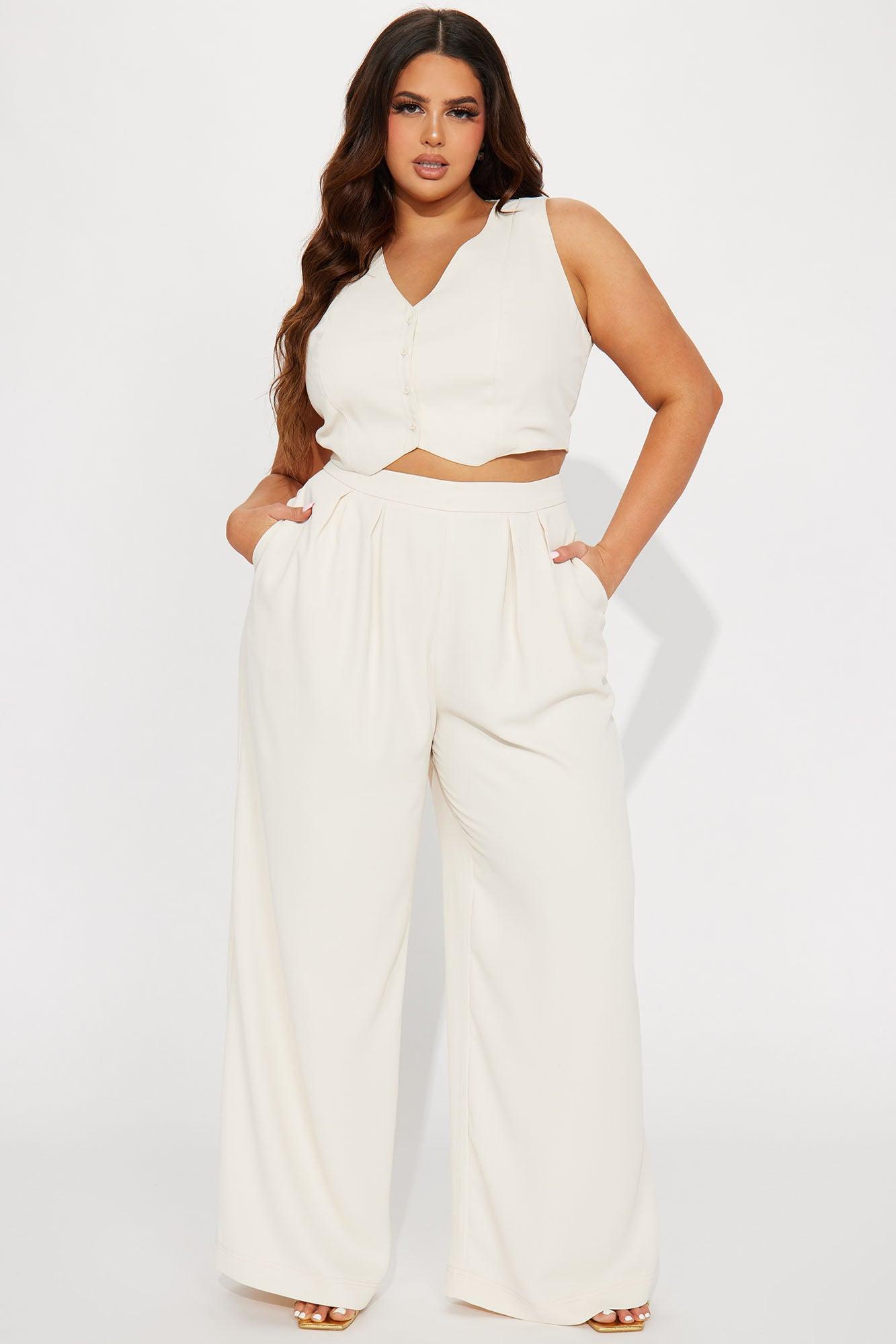 Milia Vest Pant Set - Cream Product Image