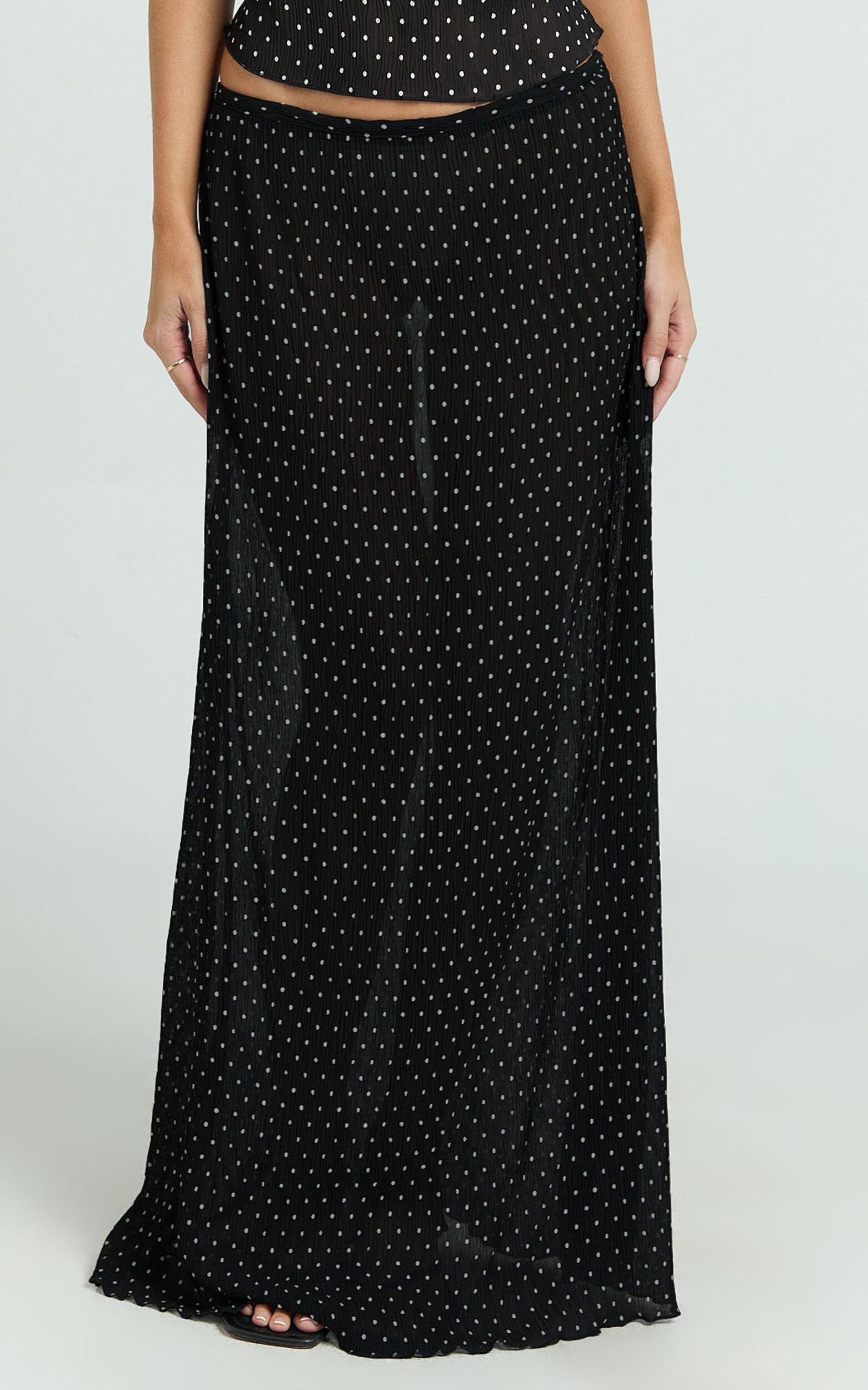 Lioness - Ford Maxi Skirt in Onyx Polka Product Image