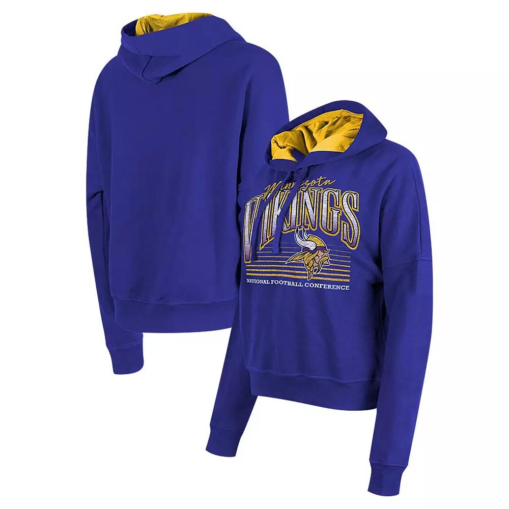 Women's New Era Purple Minnesota Vikings Boxy Pullover Hoodie,  Product Image