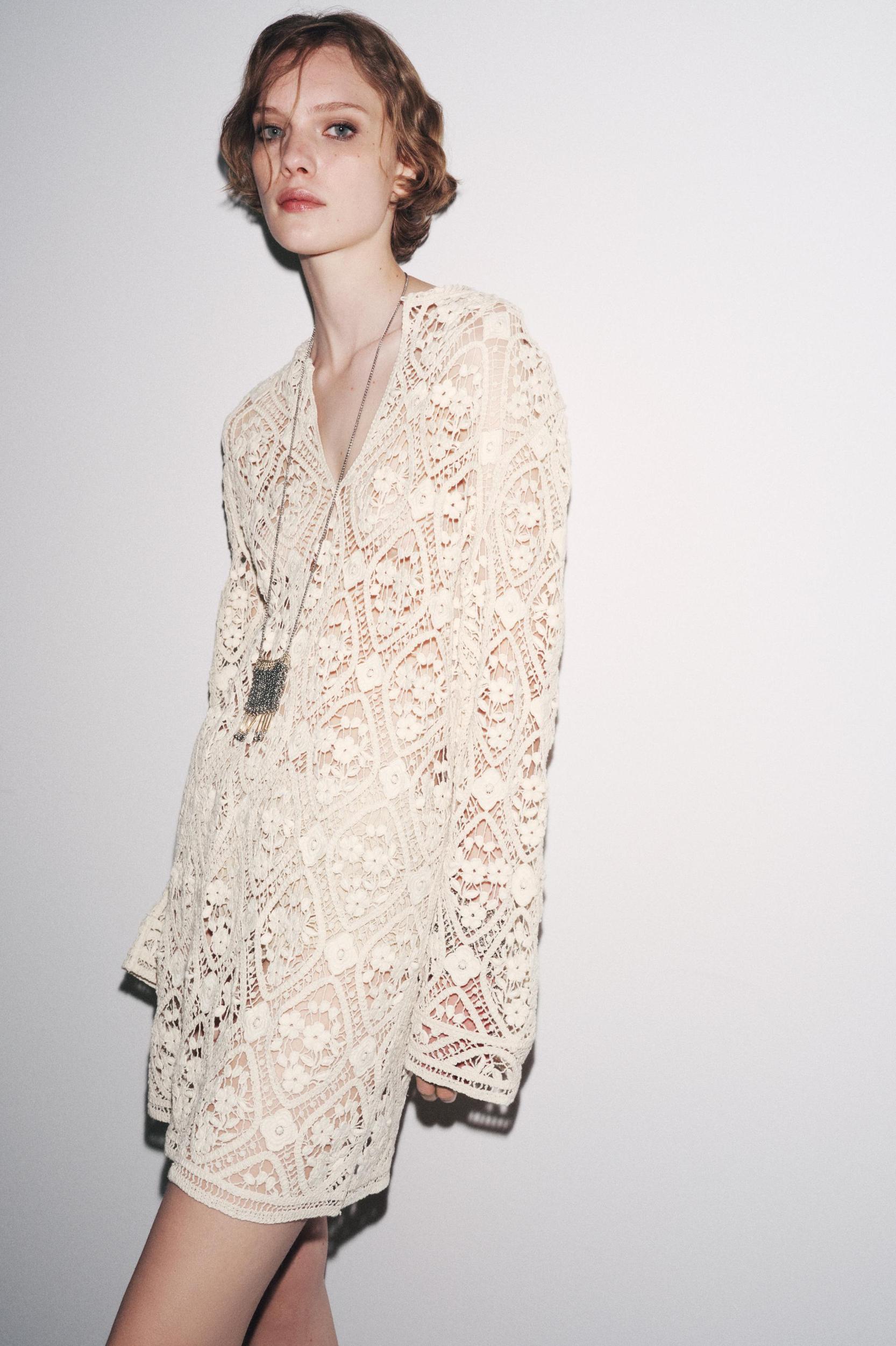 ZW COLLECTION CROCHET MINI DRESS Product Image