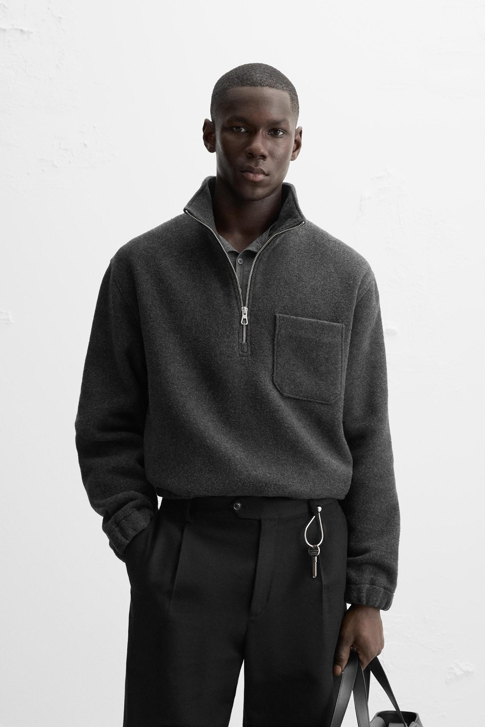 QUARTER ZIP FLEECE SWEATSHIRT Product Image