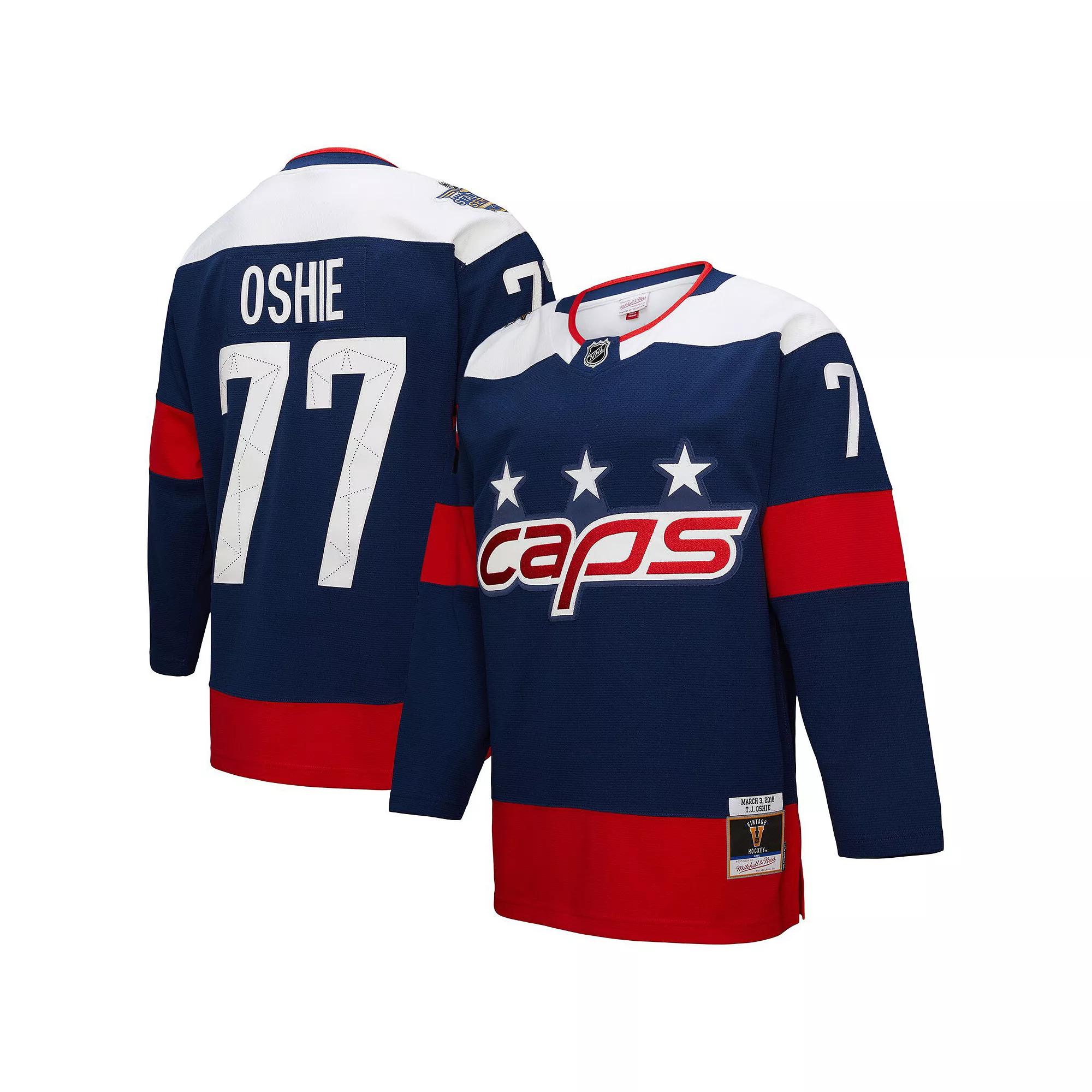 Men's Mitchell & Ness TJ Oshie Navy Washington Capitals Power Play Jersey, Size: 5XL, Blue Product Image