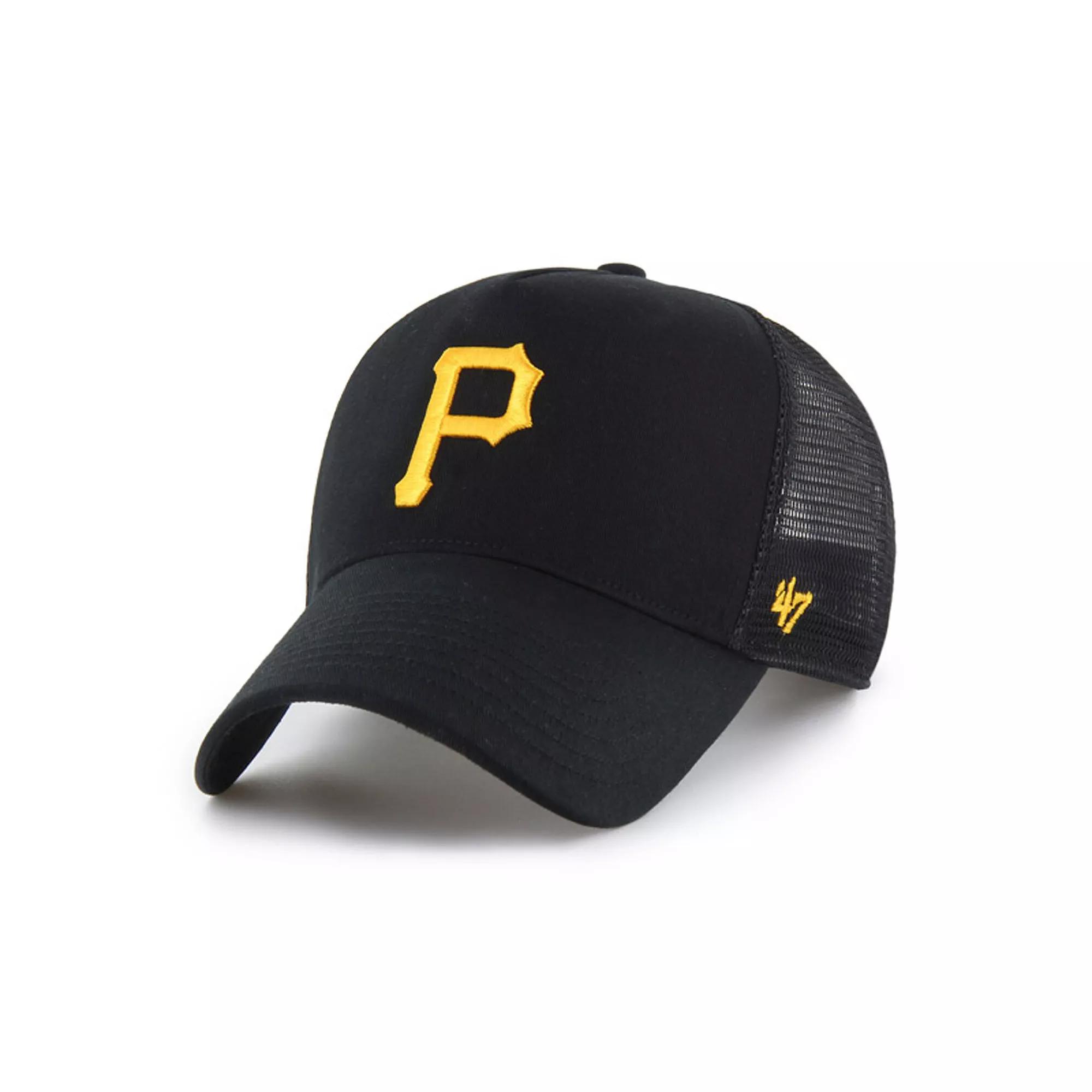 Men's '47 Black Pittsburgh Pirates Ballpark Offside Adjustable Trucker Hat Product Image