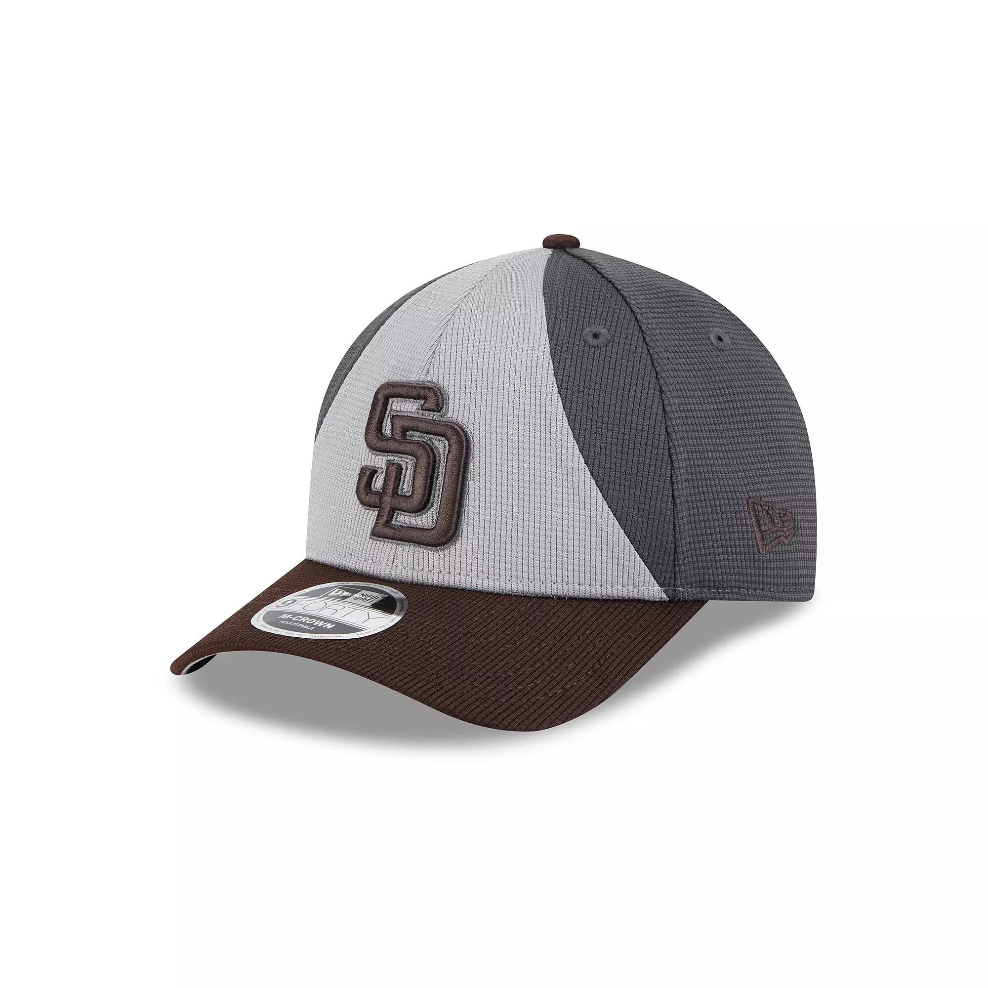 Men's New Era  Gray/Brown San Diego Padres 2025 Batting Practice 9FORTY M-Crown Adjustable Hat, Grey Product Image