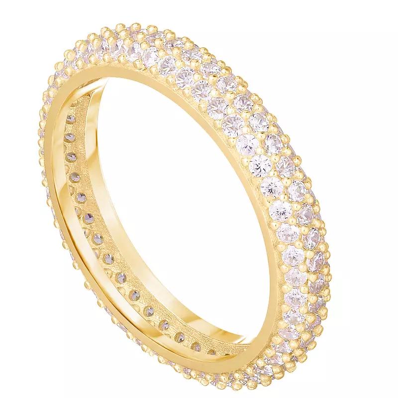 Sunkissed Sterling Cubic Zirconia Pave Ring, Womens Gold Tone Product Image