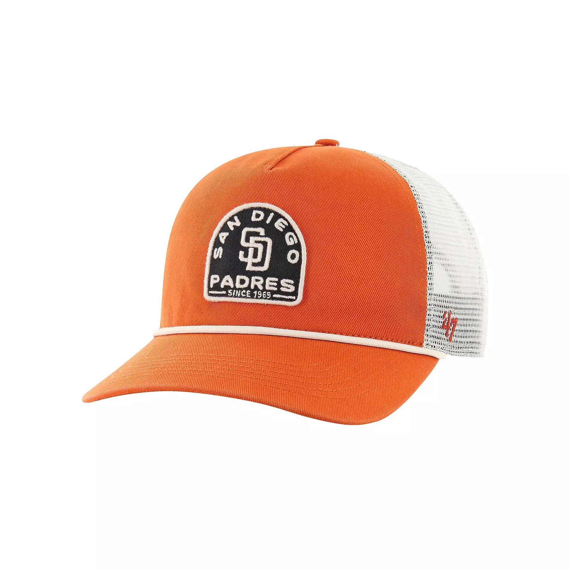 Men's '47 Orange San Diego Padres Cypress Trucker Hitch Adjustable Hat Product Image