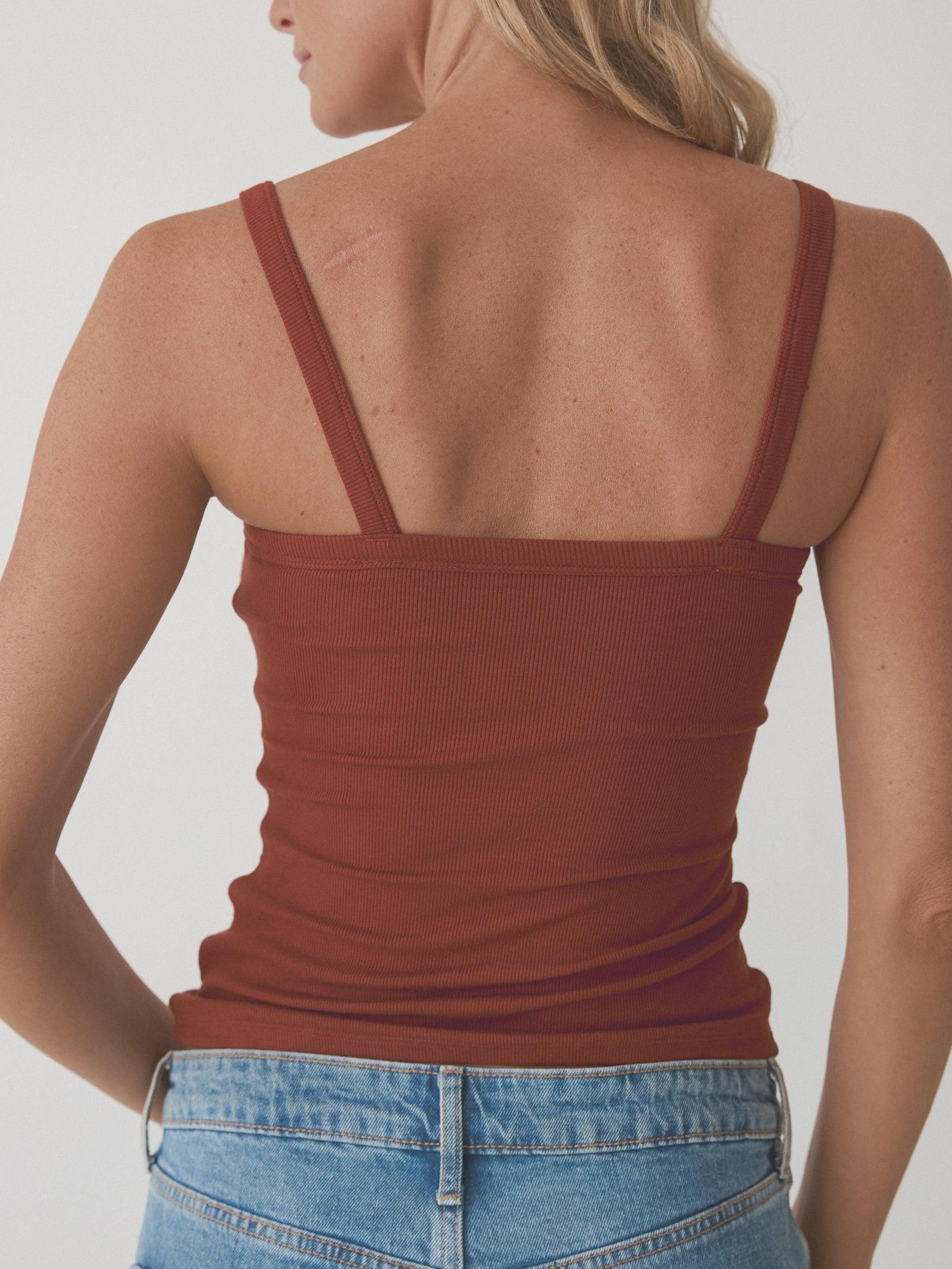 Ribbed Square Neck Brami Product Image