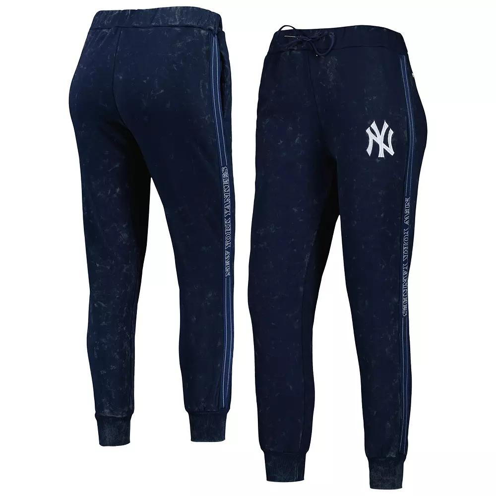 Women's The Wild Collective Navy New York Yankees Marble Jogger Pants, Size: Medium, Blue Product Image