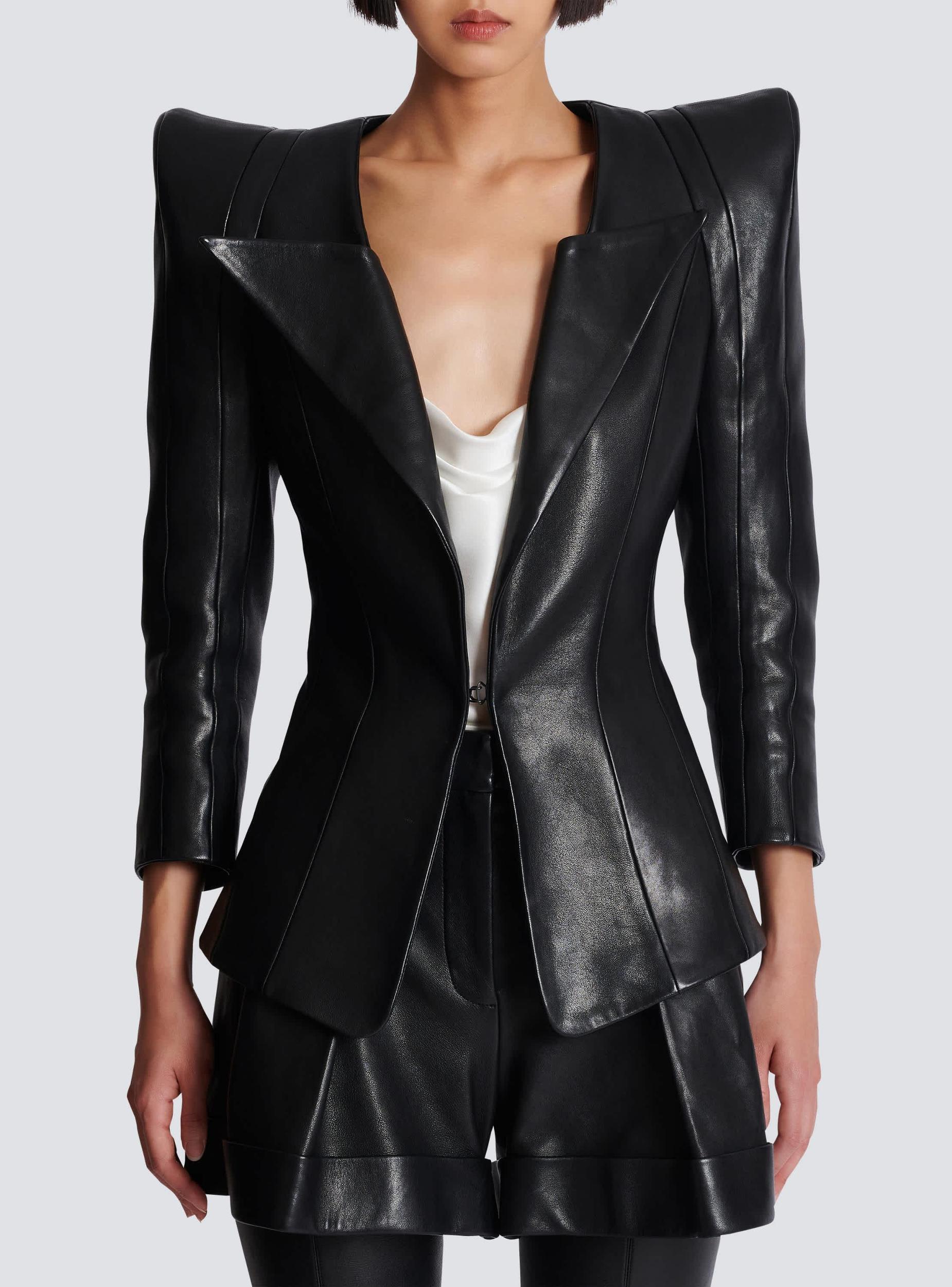 Fitted lambskin jacket Product Image