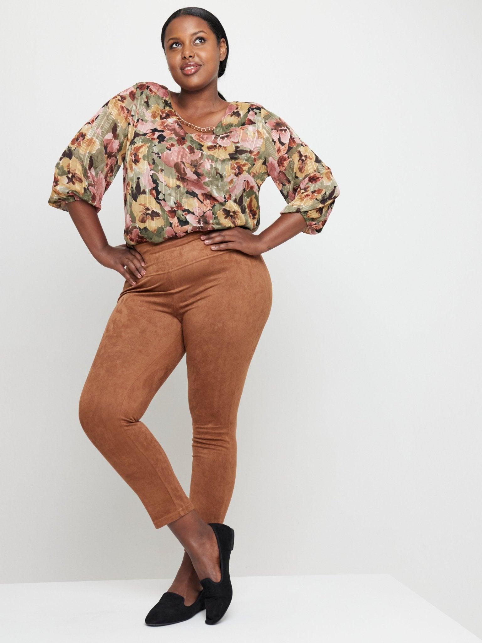 Roz & Ali Tummy Control Faux Suede - Plus Product Image