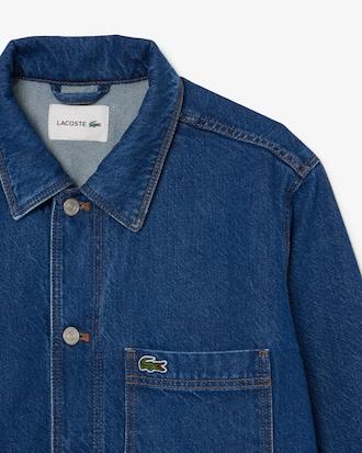 Heavy Cotton Denim Overshirt Jacket Product Image