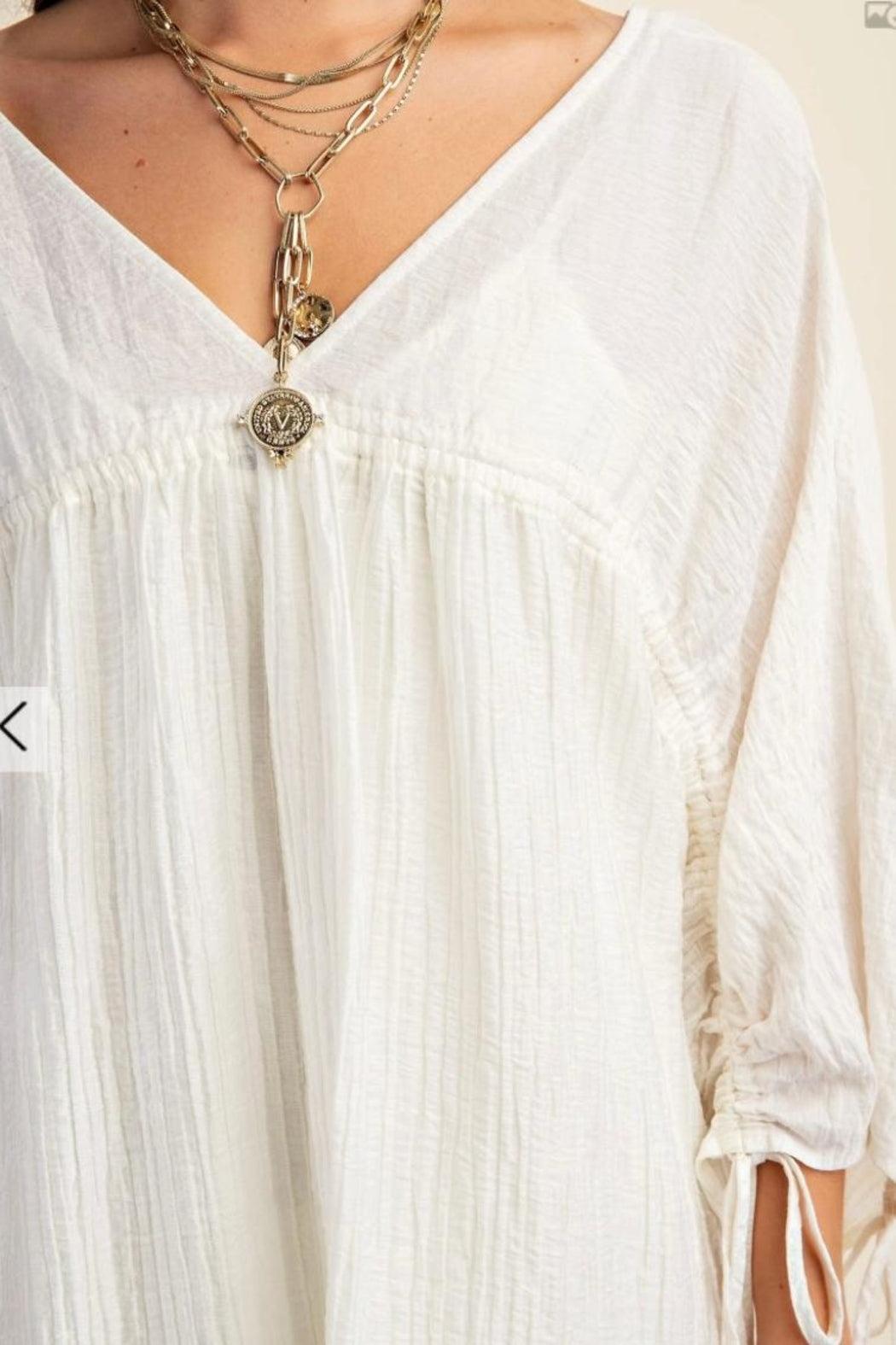 Dress, Shirred Sleeve Product Image