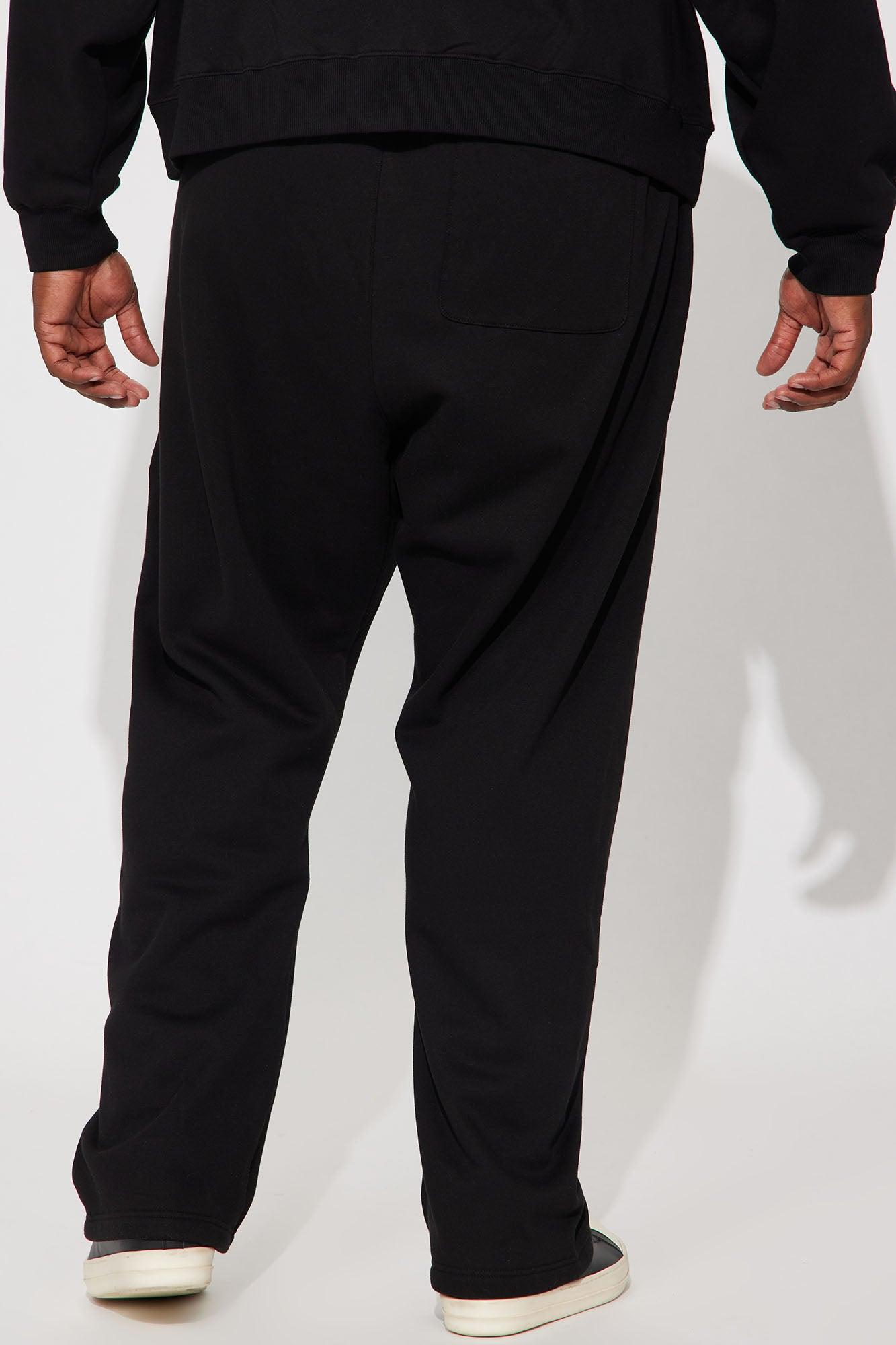 Tyson Heavyweight Straight Sweatpants - Black Product Image