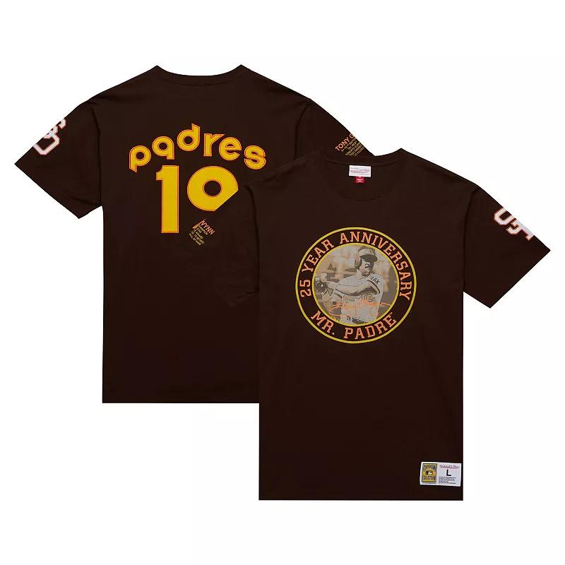 Men's Mitchell & Ness Tony Gwynn Brown San Diego Padres Legends Photo Real T-Shirt,  Product Image