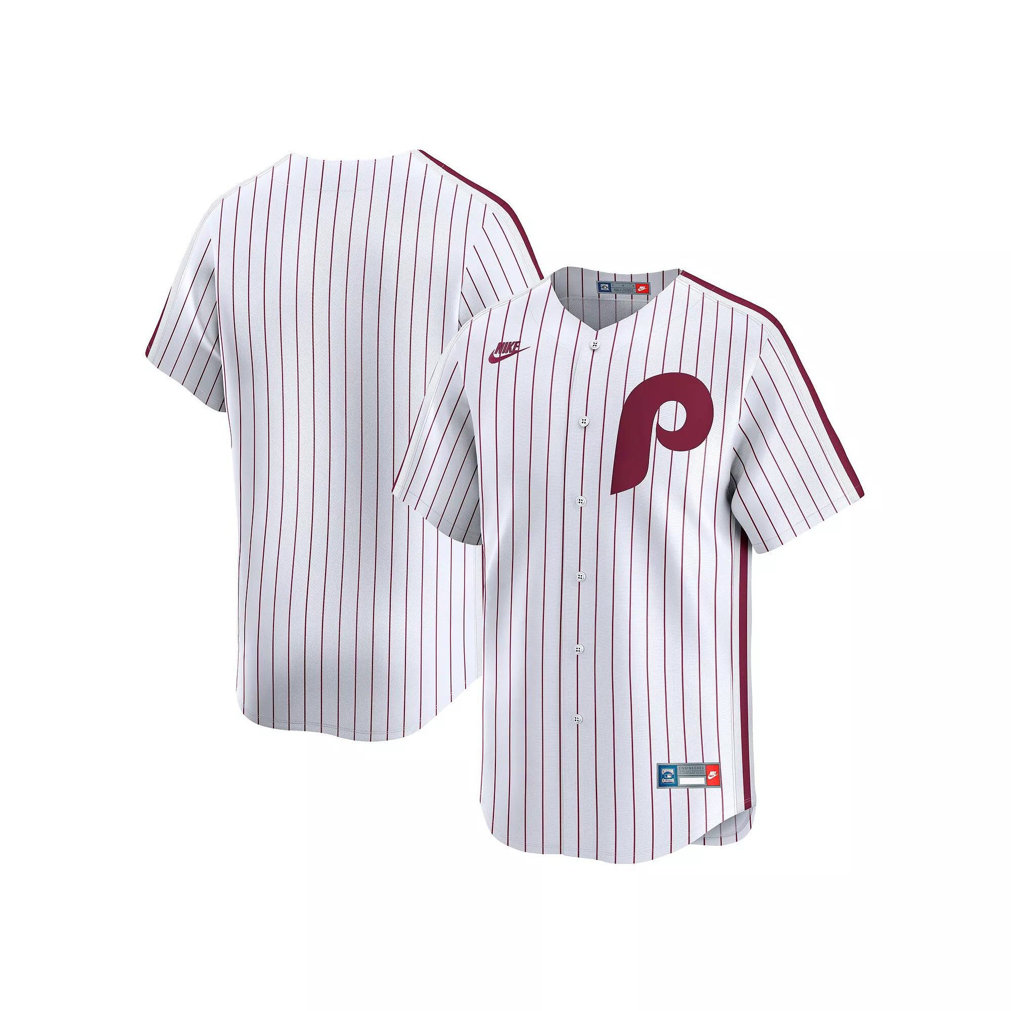 Men's Nike White Philadelphia Phillies Throwback Cooperstown Collection Limited Jersey,  Product Image