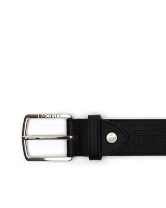 Men's Chantaco Lacoste Engraved Tongue Buckle Leather Belt Product Image