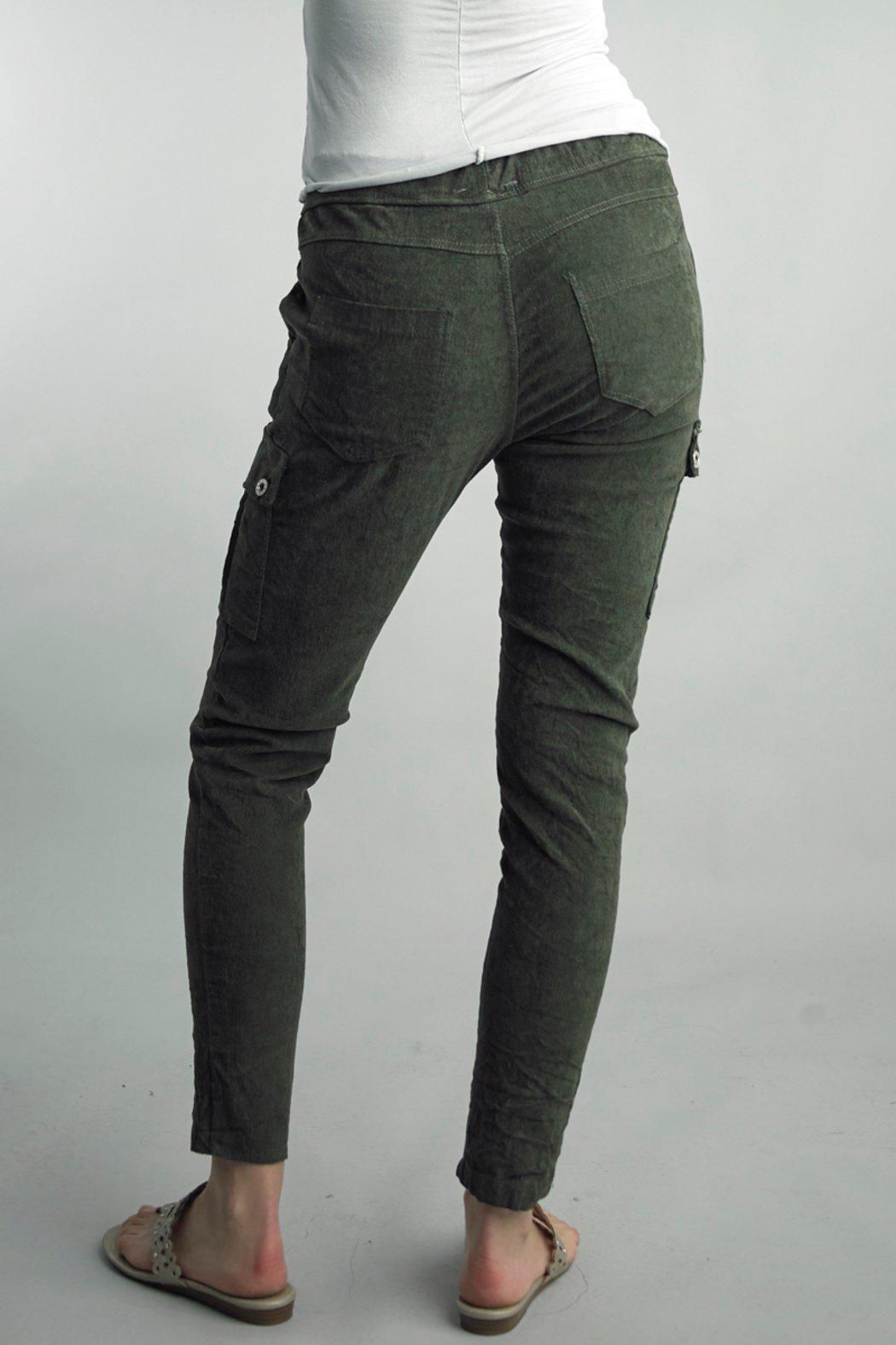 Olive Cotton Corduroy Pant Product Image