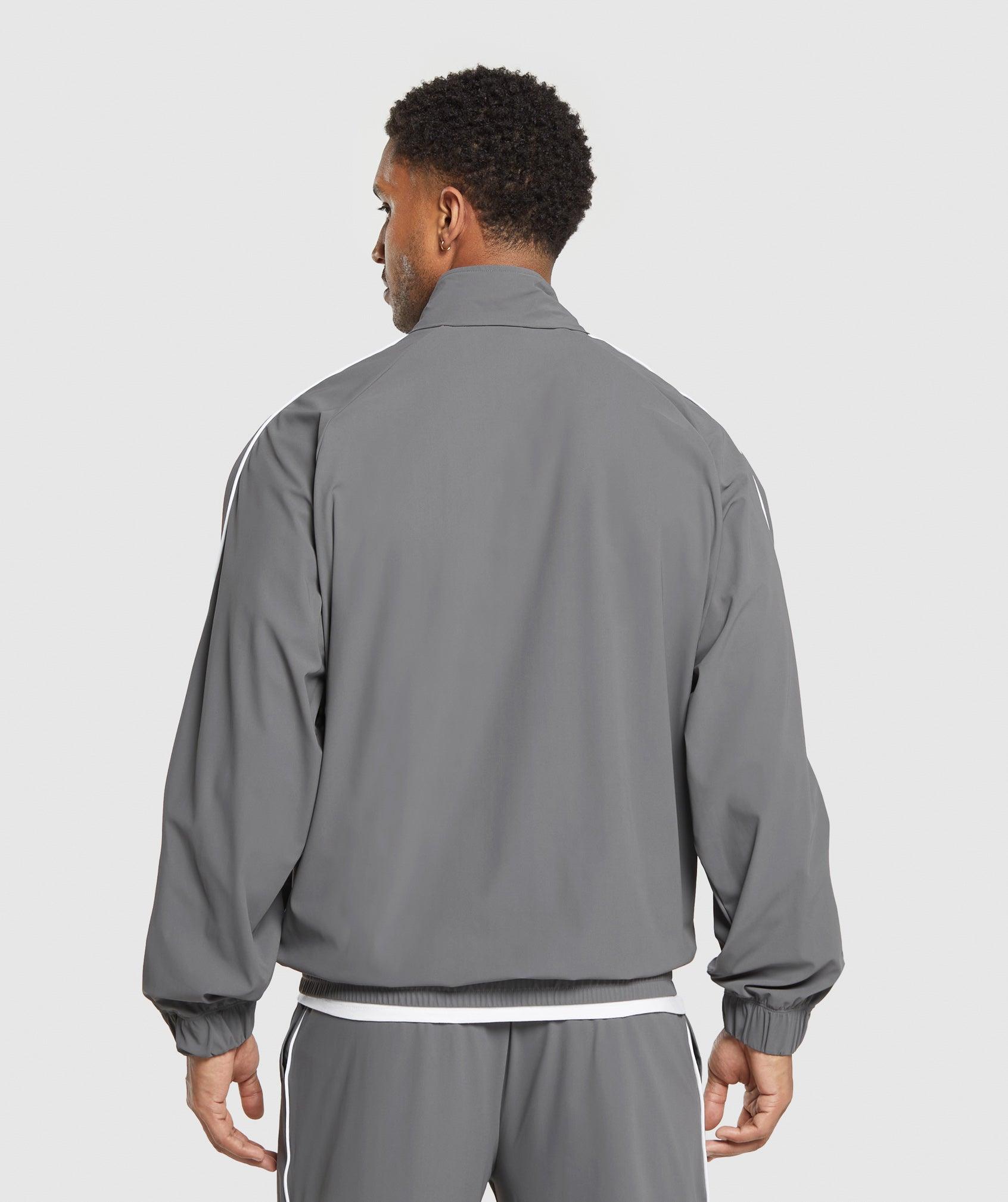 Gymshark Contrast Track Top - Pitch Grey Male Product Image