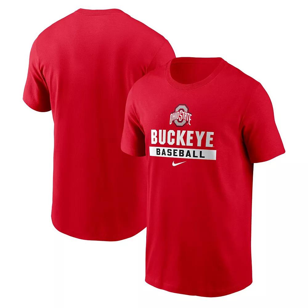 Men's Nike Scarlet Ohio State Buckeyes Baseball T-Shirt,  Product Image