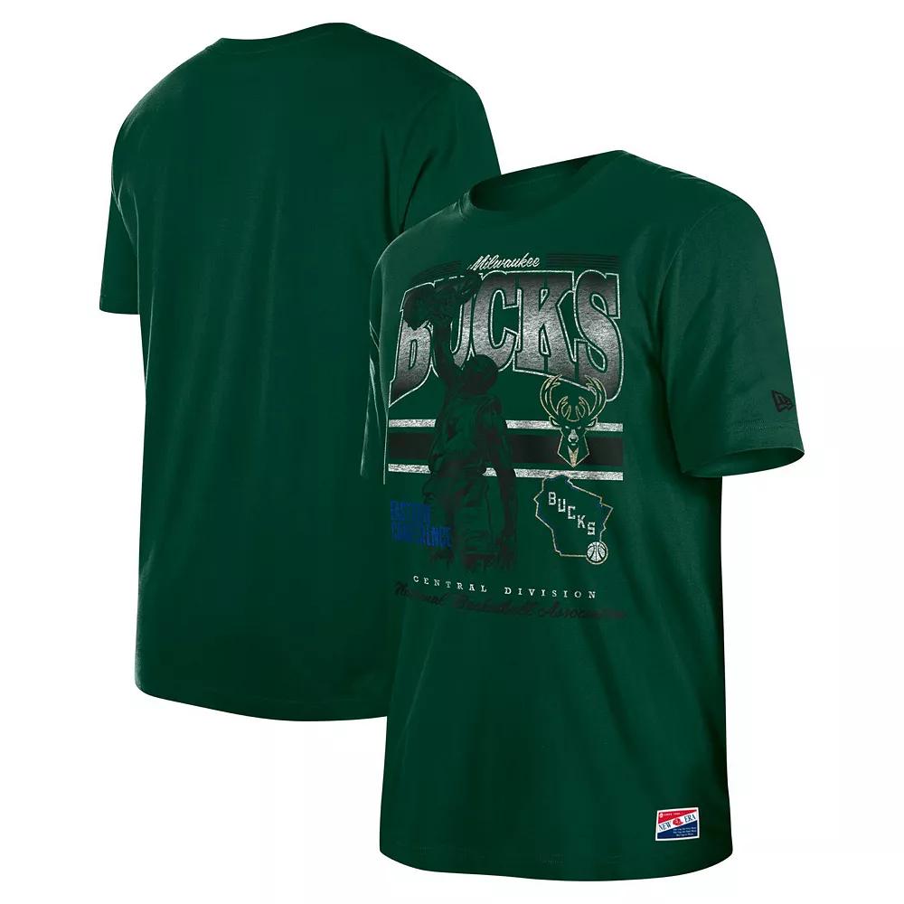 Men's New Era Hunter Green Milwaukee Bucks Enzyme Wash Over Product Image