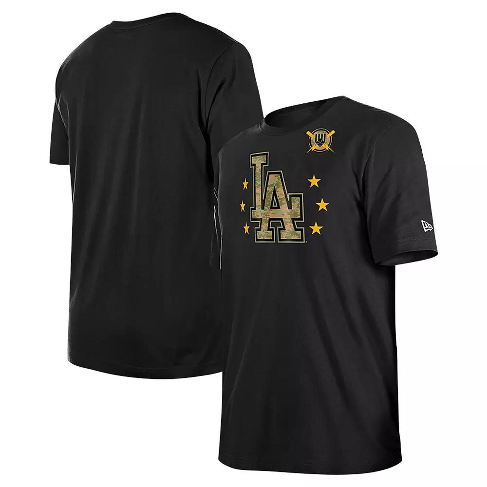 Men's New Era Black Los Angeles Dodgers 2024 Armed Forces Day T-Shirt,  Product Image