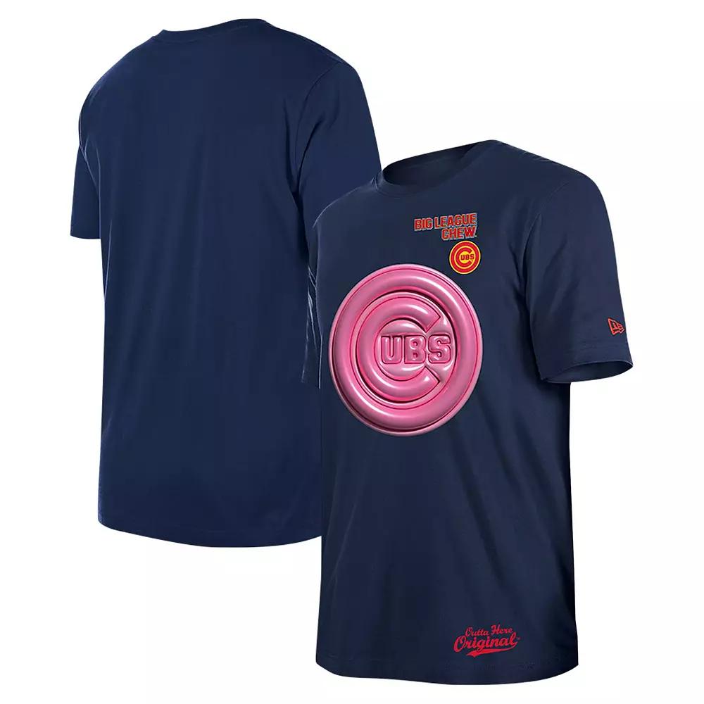 Men's New Era Navy Chicago Cubs Big League Chew T-Shirt, Size: Small, Blue Product Image