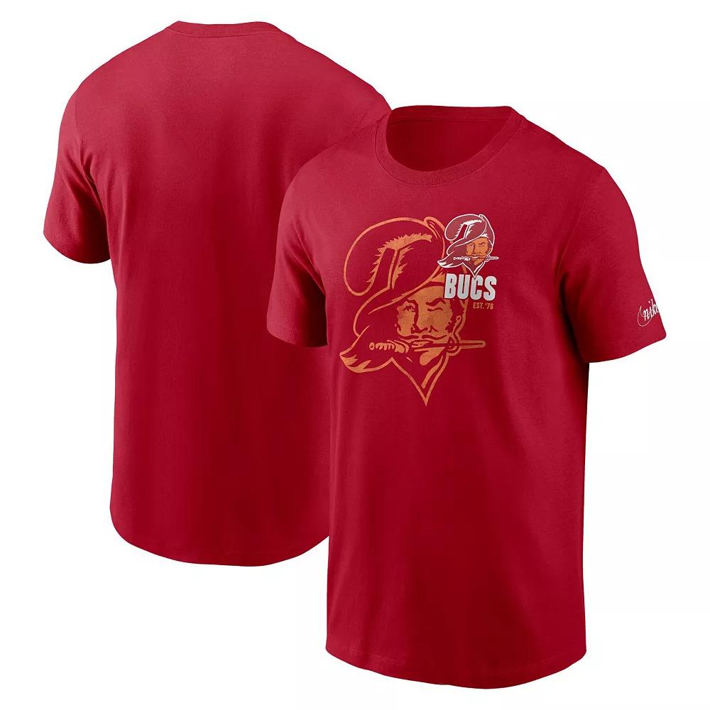 Men's Nike  Red Tampa Bay Buccaneers Logo Essential T-Shirt, Size: Small Product Image
