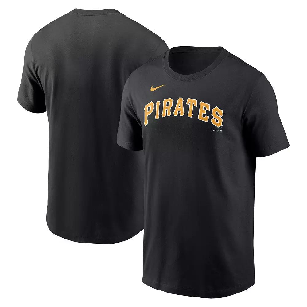 Men's Nike Black Pittsburgh Pirates Fuse Wordmark T-Shirt,  Product Image