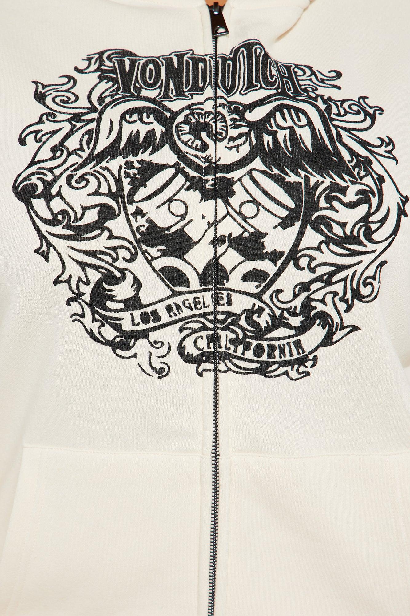 Von Dutch Novelty Print Sweatshirt - Cream/combo Product Image