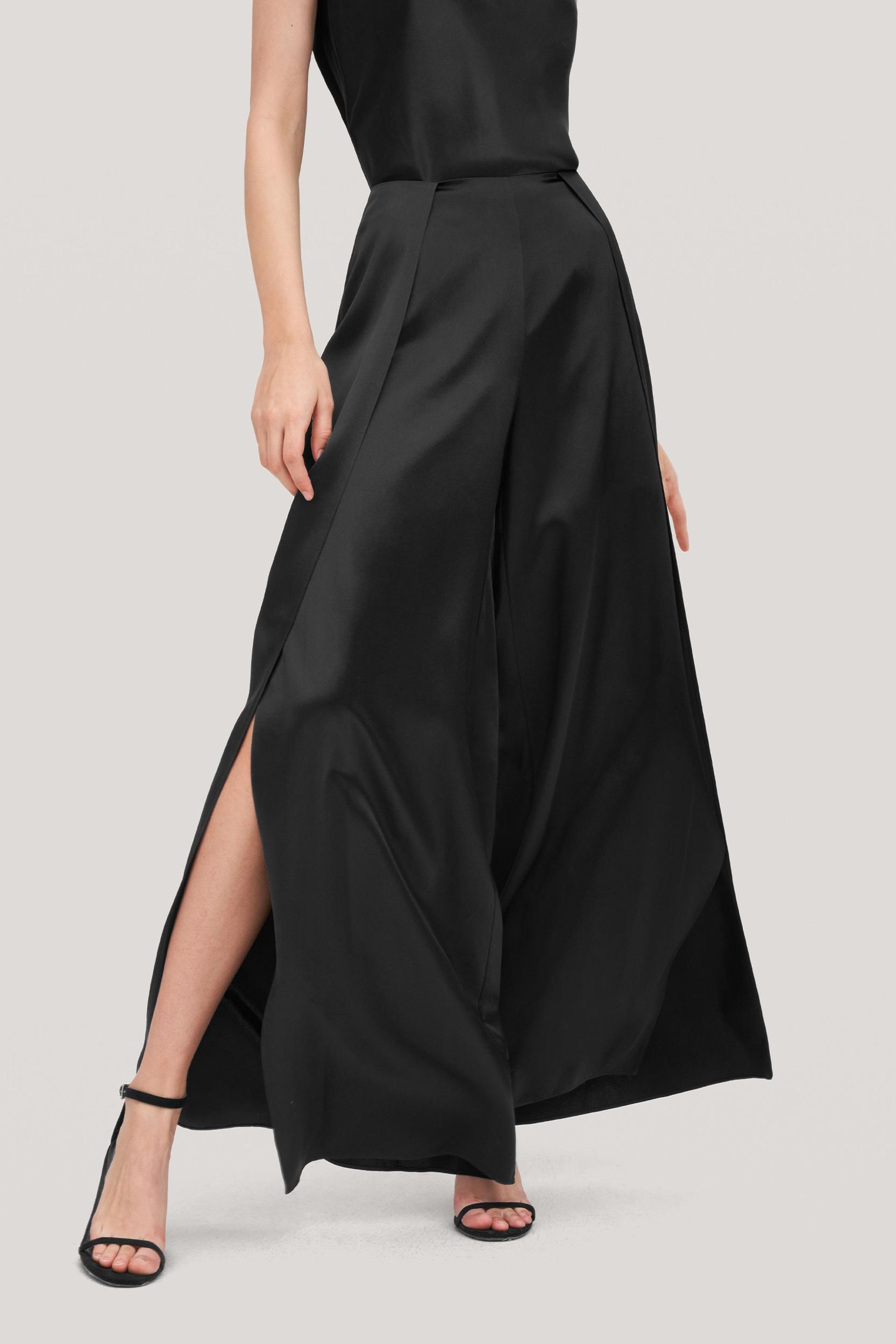 High-Waisted Silk Ginkgo Pants Product Image
