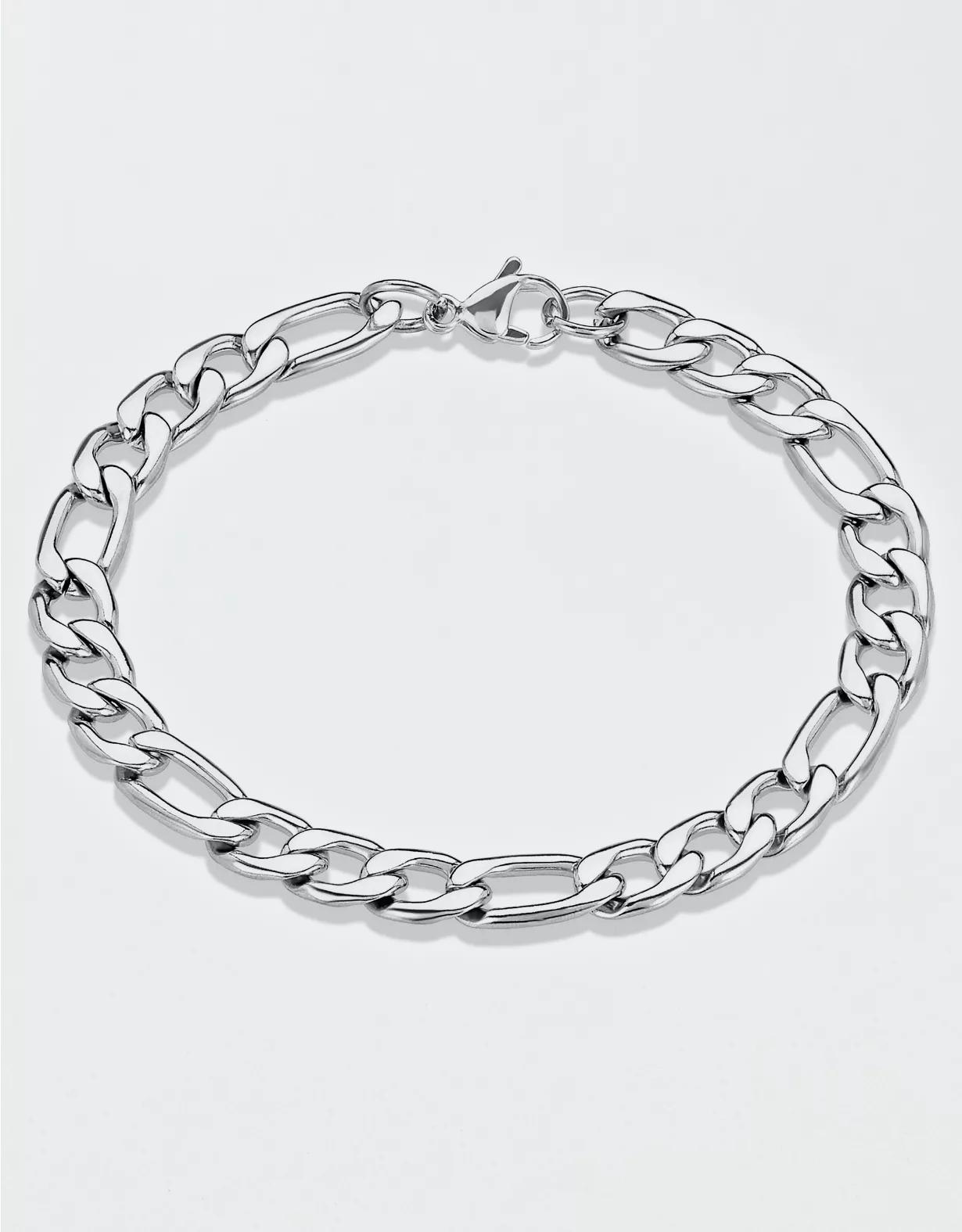 West Coast Jewelry Stainless Steel 8mm Figaro Chain Bracelet Product Image