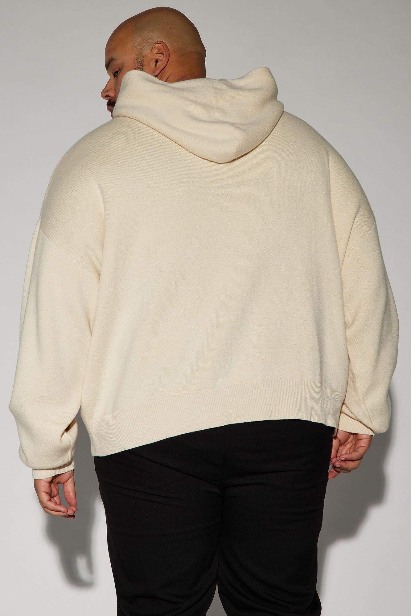 In My Feels Heavyweight Cropped Sweater Hoodie - Off White Product Image