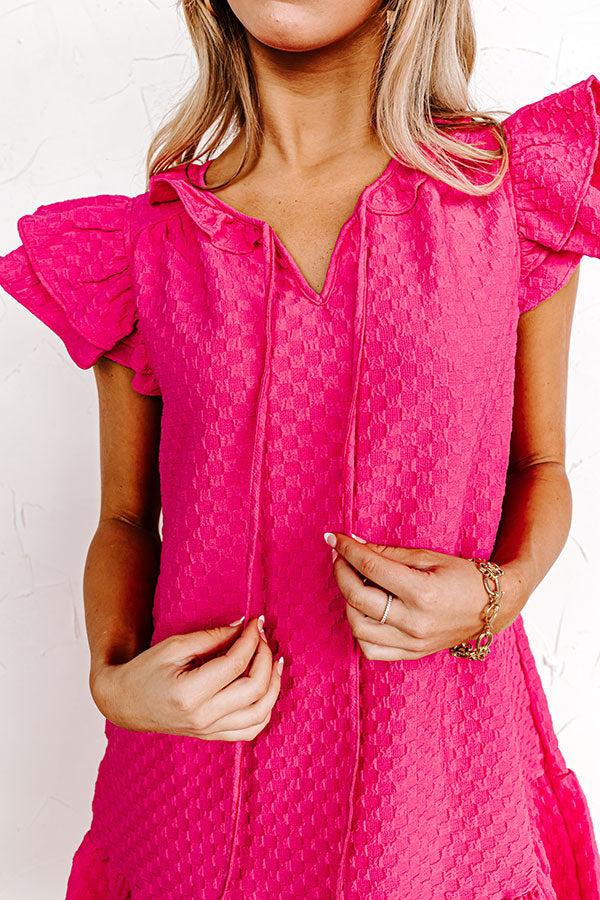 Cutest In The Room Shift Dress In Hot Pink Product Image