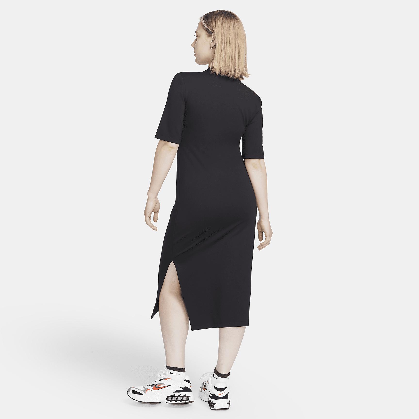 Womens Nike Sportswear Essential Tight Midi Dress | DV7878-010 Product Image