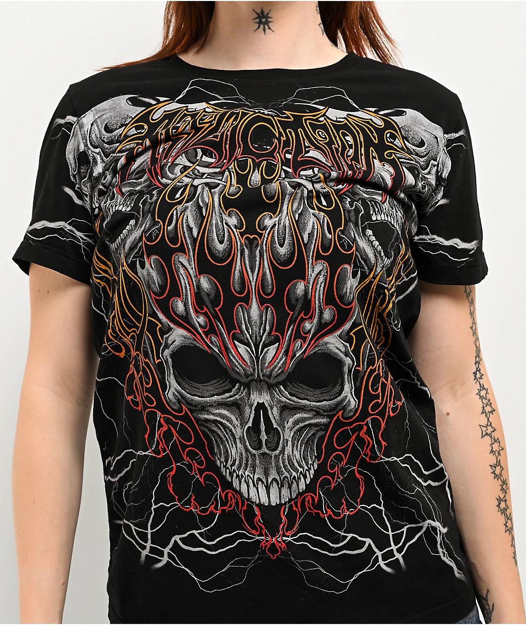 Affliction Cosmic Inferno Black T-Shirt Product Image