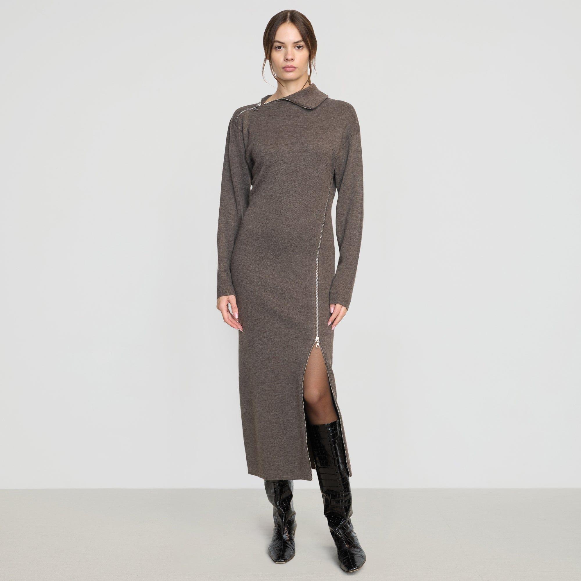 Yara Zipper Sweater Dress Product Image