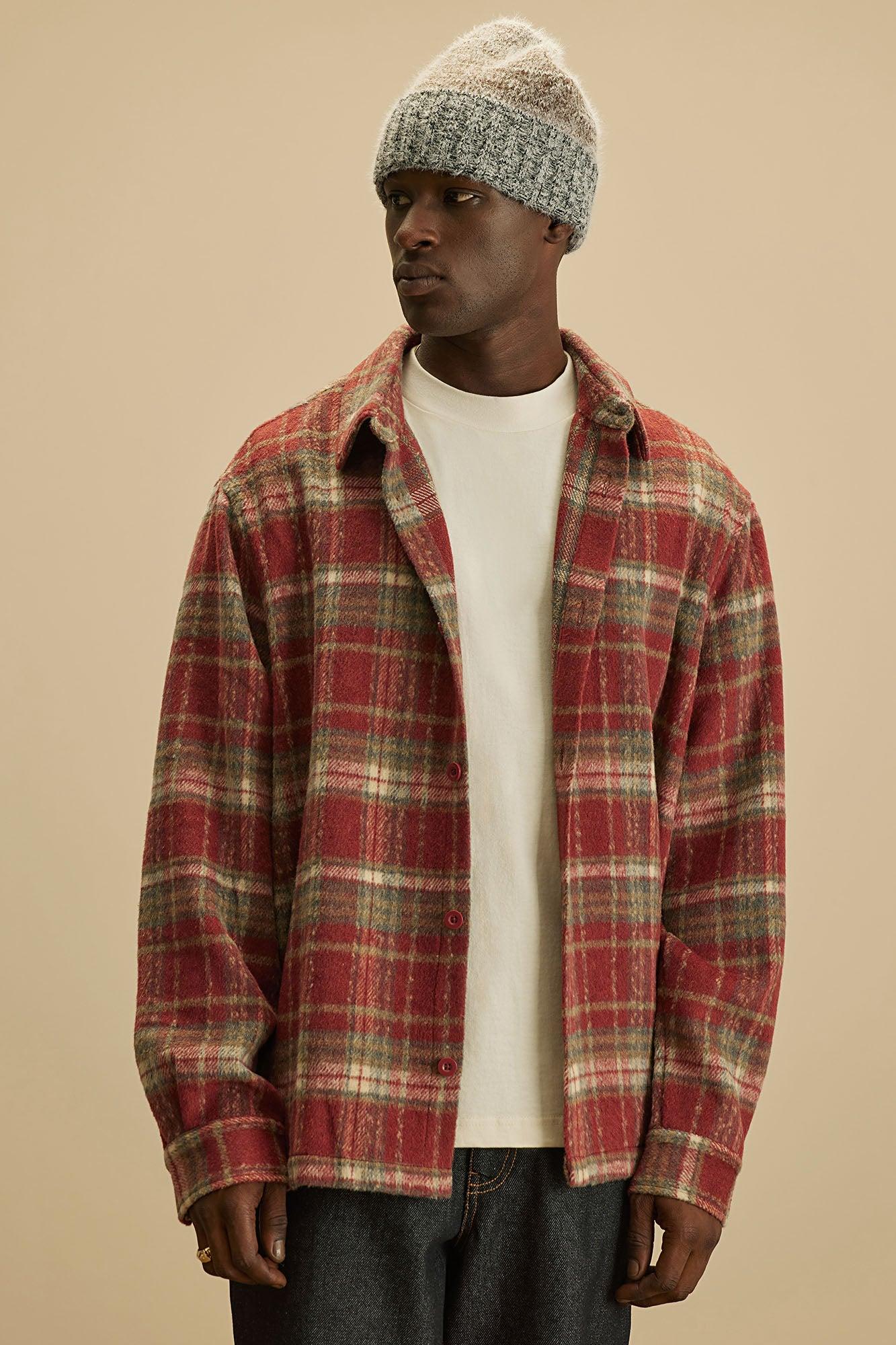 Tondo Plaid Button Up Shirt - Red/combo Product Image