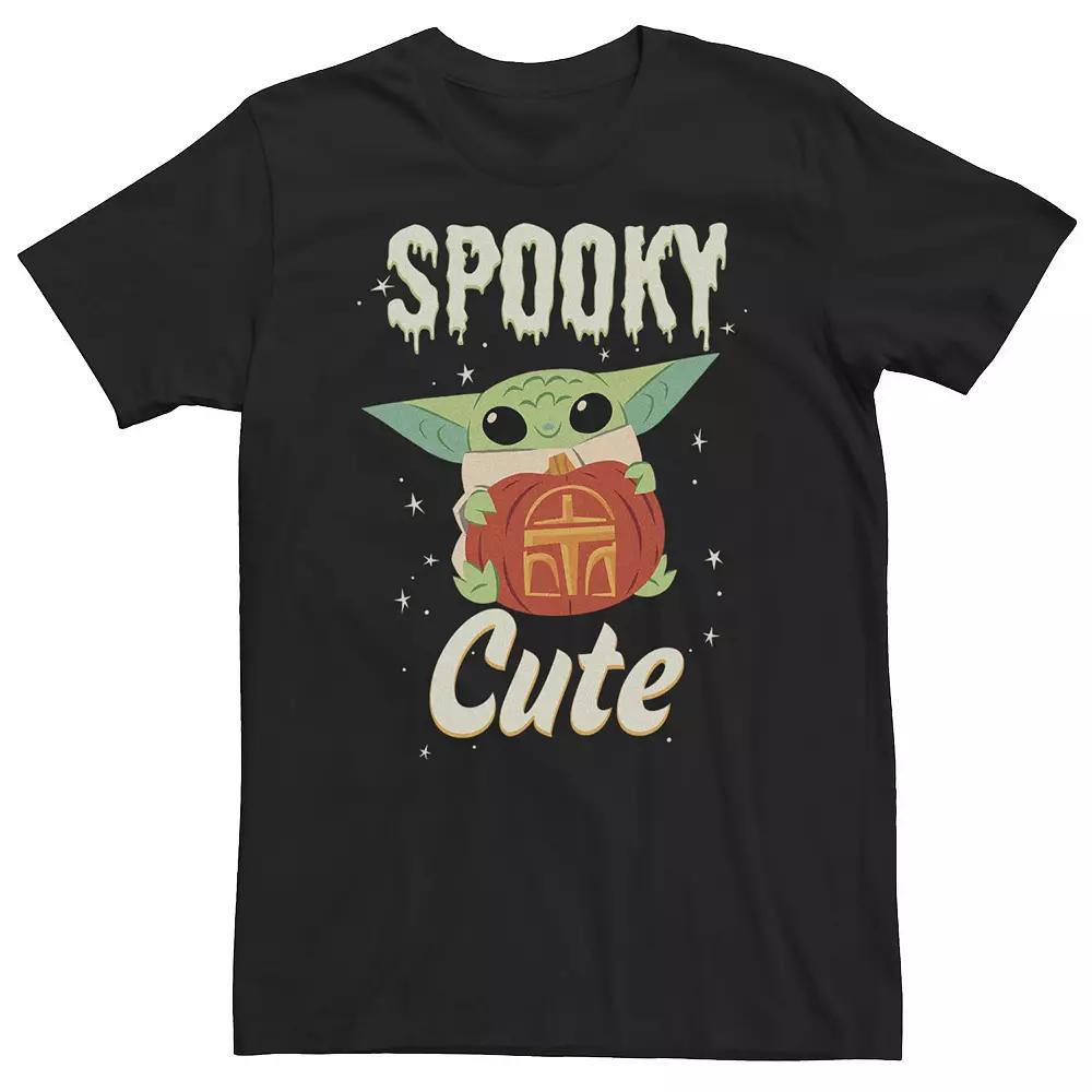 Big & Tall Star Wars The Mandalorian Spooky Cute Grogu Portrait Tee, Men's, Size: 4XLT, Black Product Image