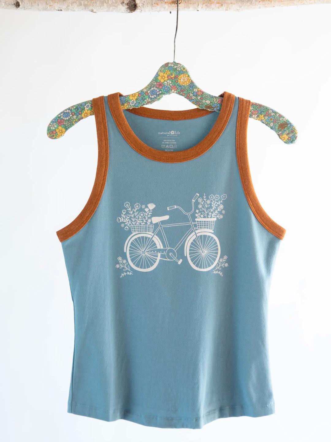 Ringer Tank Top - Grey Peace Sign Product Image