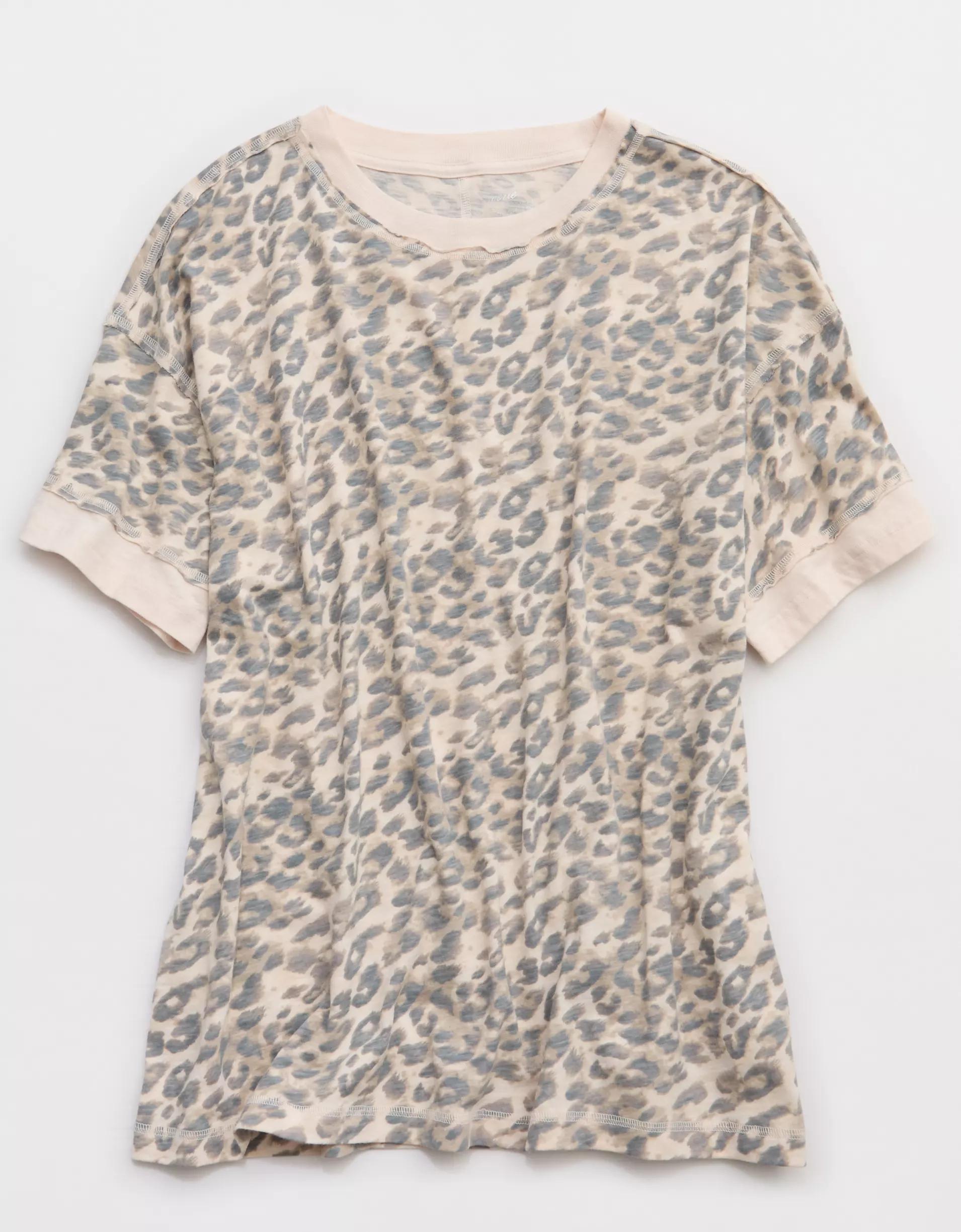 Aerie Crew Oversized Boyfriend T-Shirt Product Image