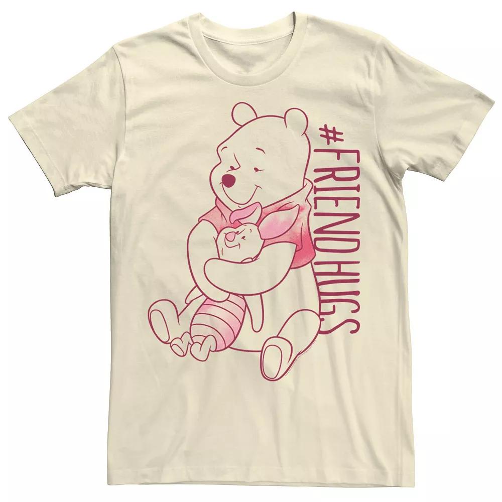 Disney's Winnie The Pooh Piglet Pooh Friend Hugs Men's Tee,  Product Image