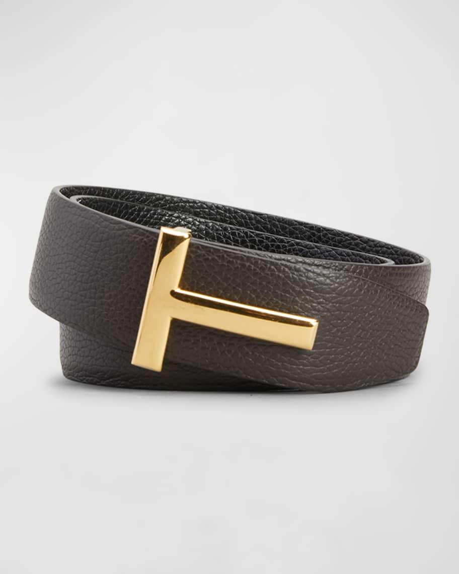 Mens Signature T Reversible Leather Belt Product Image