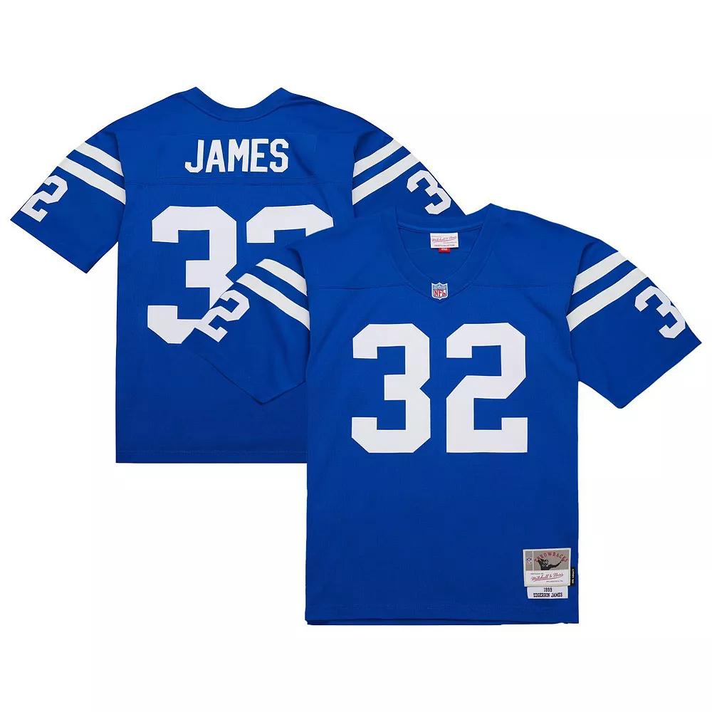 Men's Mitchell & Ness Edgerrin James Royal Indianapolis Colts 1999 Legacy Replica Jersey, Size: 3XL, Blue Product Image