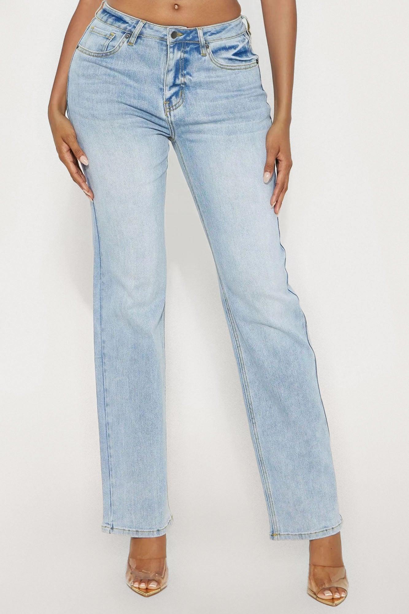 Tall Be Authentic Slouchy Stretch Straight Leg Jeans - Vintage Wash Female Product Image