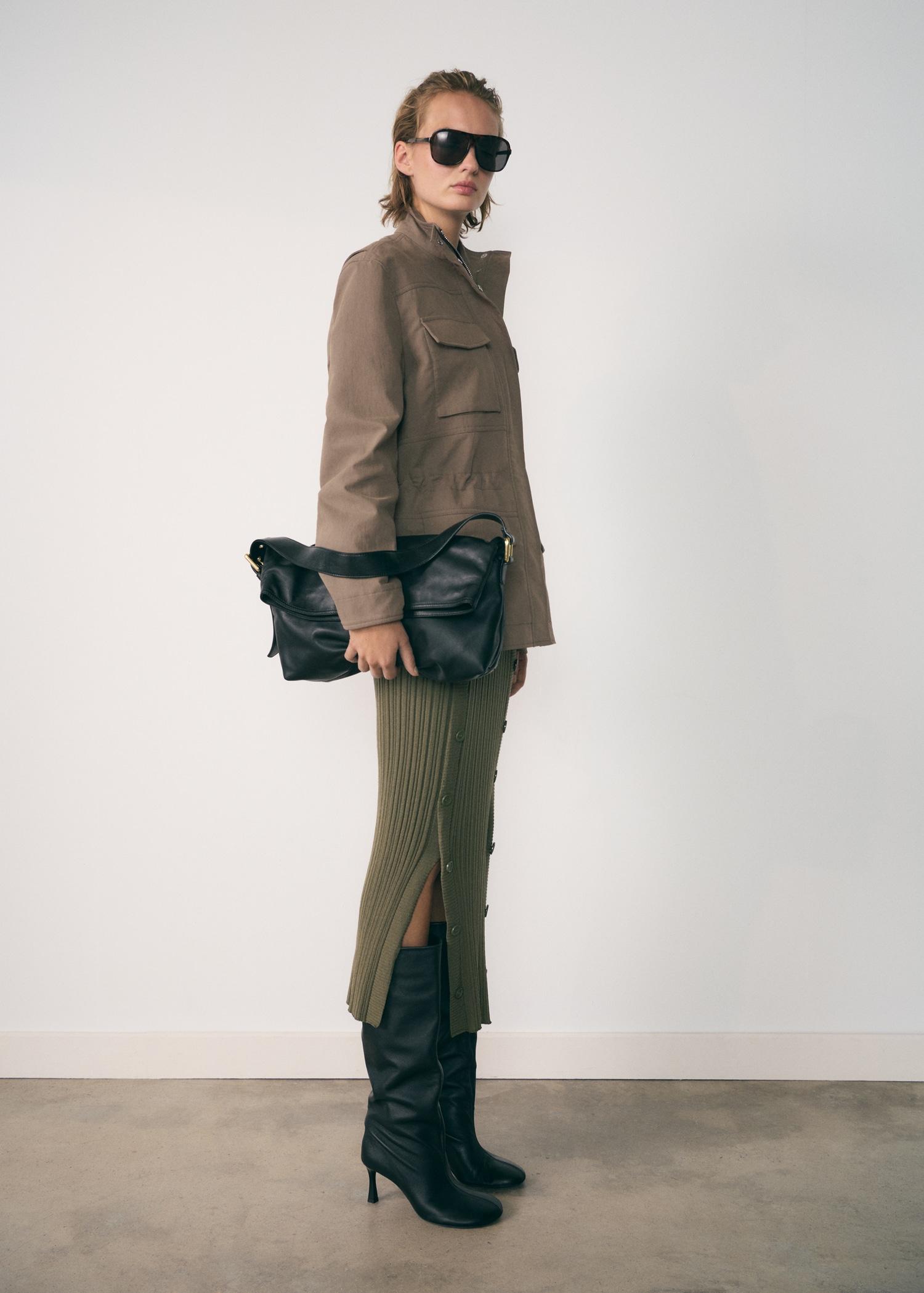 Turtleneck parka with pockets - Women | MANGO USA Product Image