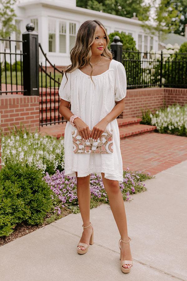 California Casa Shift Dress In Ivory Product Image