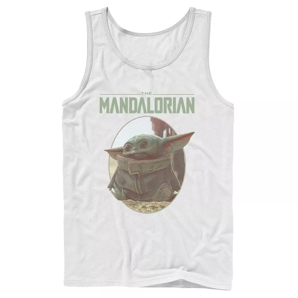 Men's Star Wars The Mandalorian The Child Circle Portrait Tank Top,  Product Image