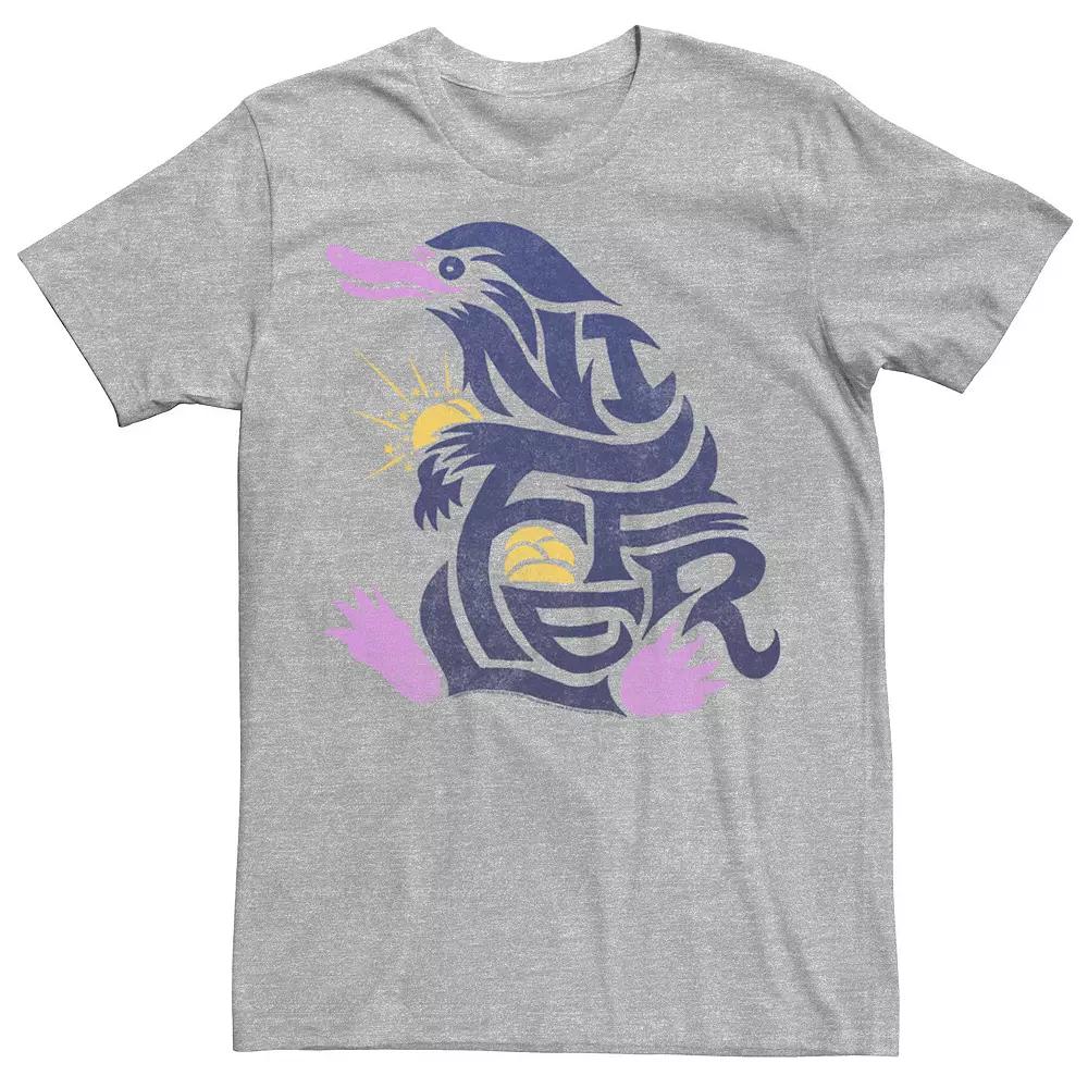 Men's Fantastic Beasts Niffler Letter Fill Tee, Size: Small, Light Blue Product Image