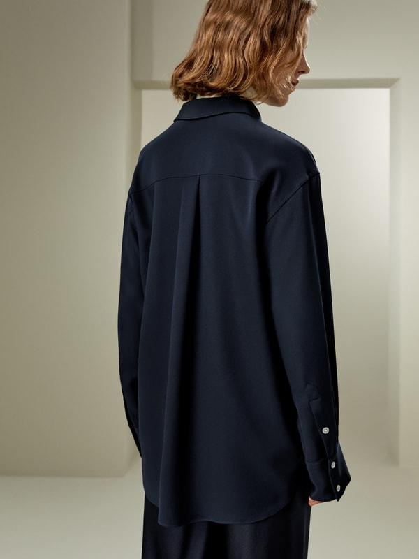 The One Relaxed Fit Silk Shirt Product Image