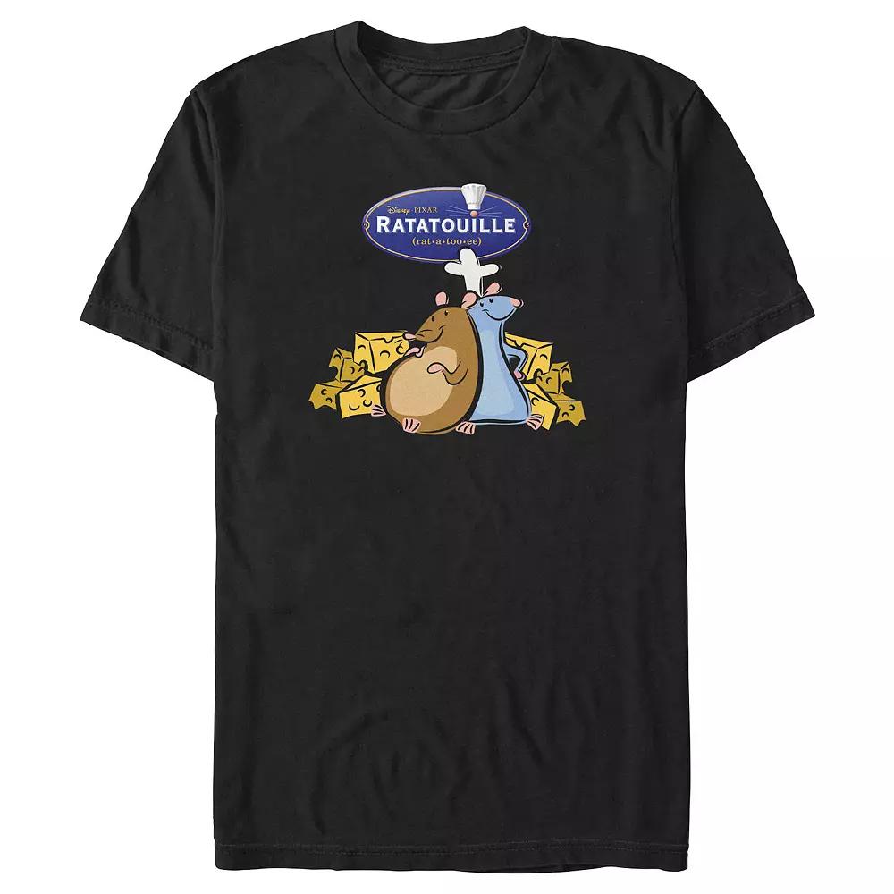 Disney / Pixar's Ratatouille Cheese Eaters Men's Graphic Tee, Size: XXL, Black Product Image